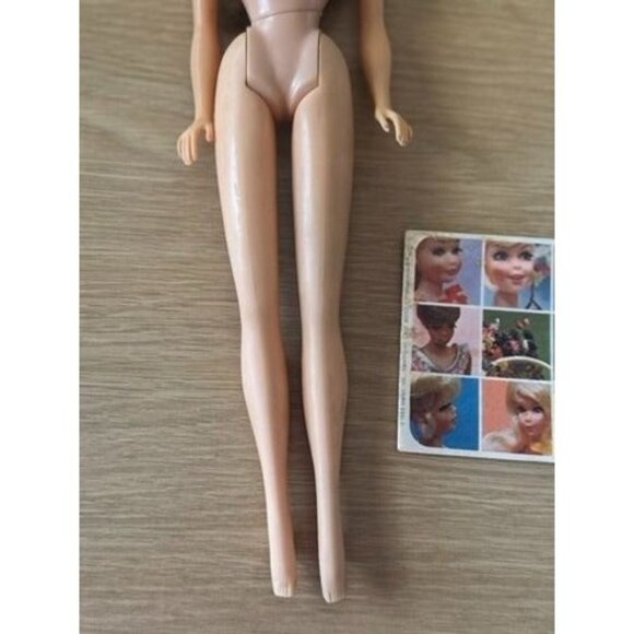 VTG Twist N Turn Bon Bon Brunette Hair 1966 Japan #15 Body Barbie Rooted Lashes - Picture 7 of 15